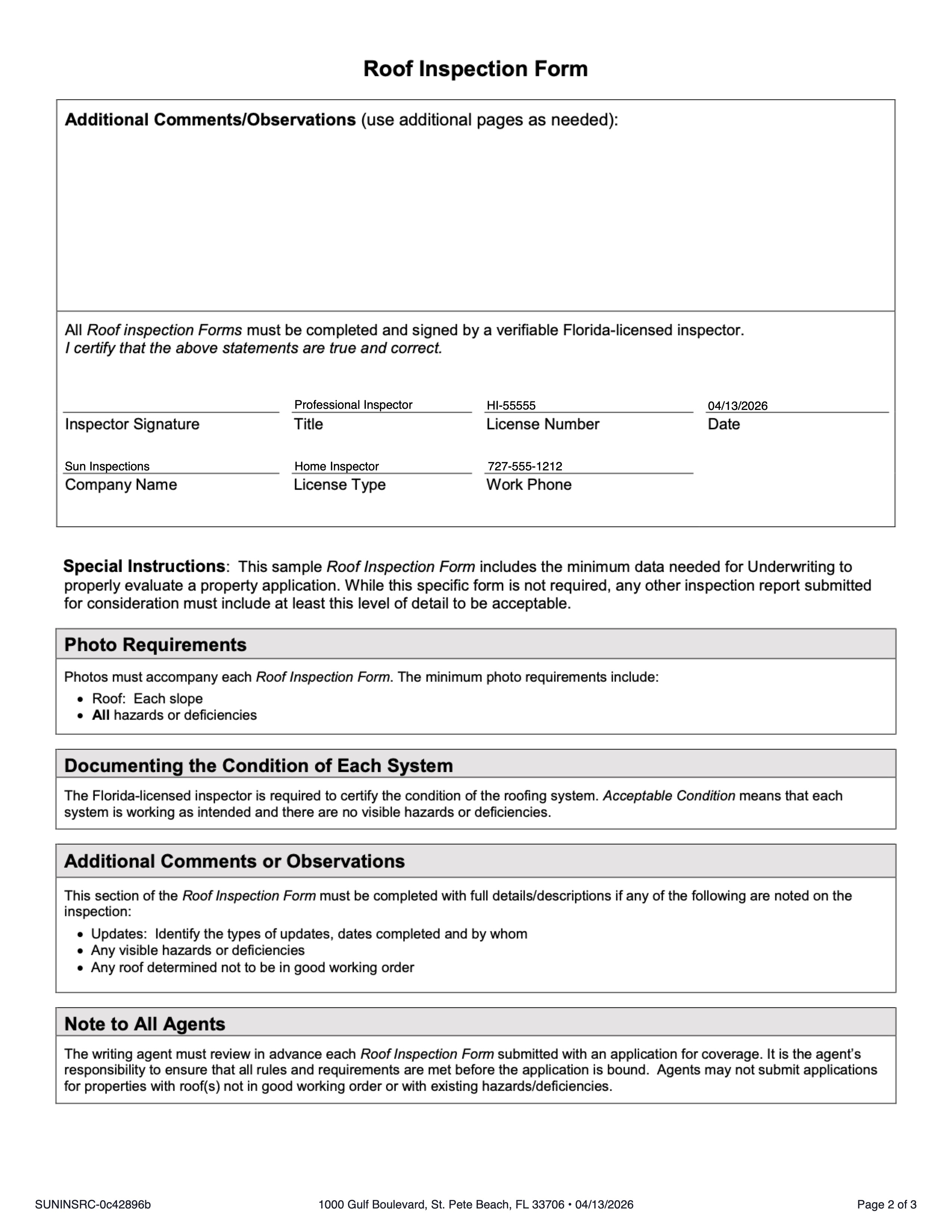 Roof Certification Page 2 preview